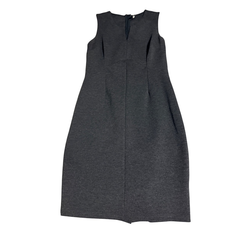 NWOT BLK LT Size Small Charcoal Gray V-Neck Dress Professional Sleeveless Formal